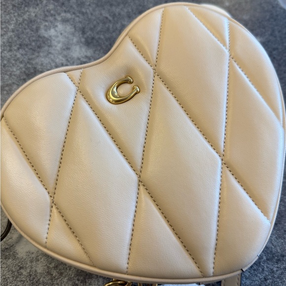 Coach Cream Heart Crossbody Bag